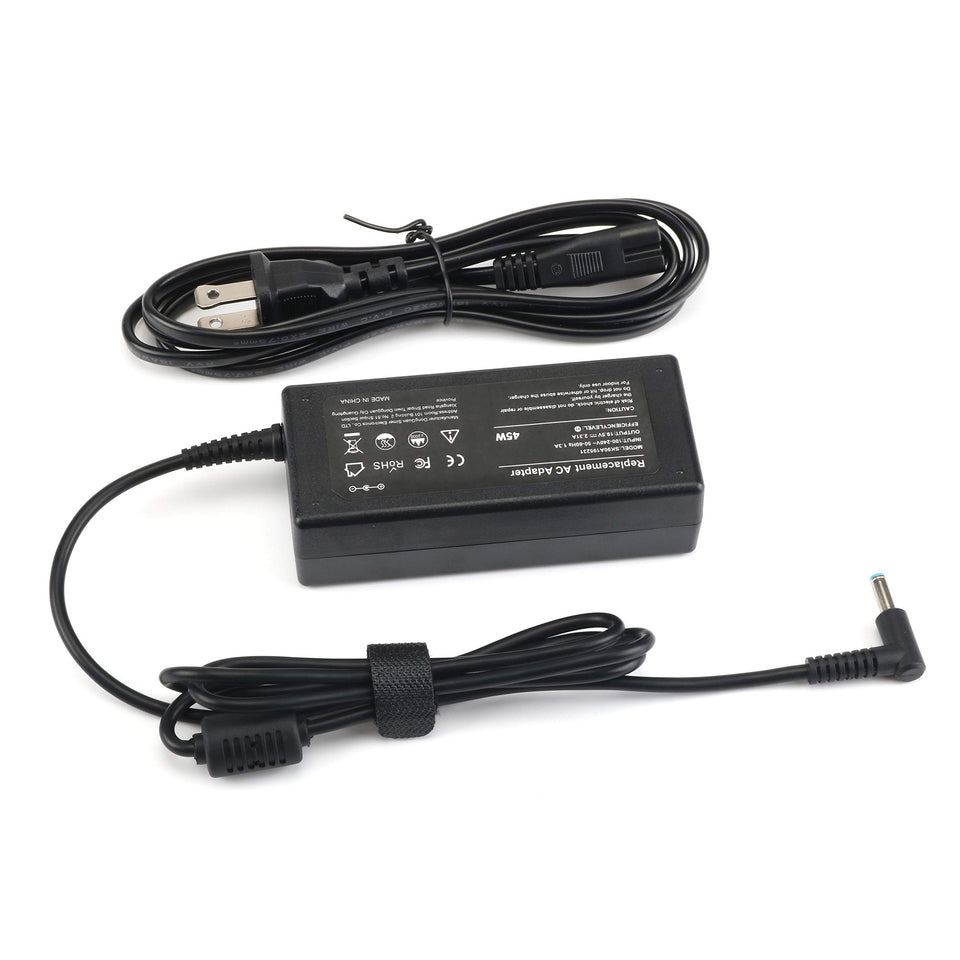 Emaks 45W charger front view for HP Stream laptops, portable power.