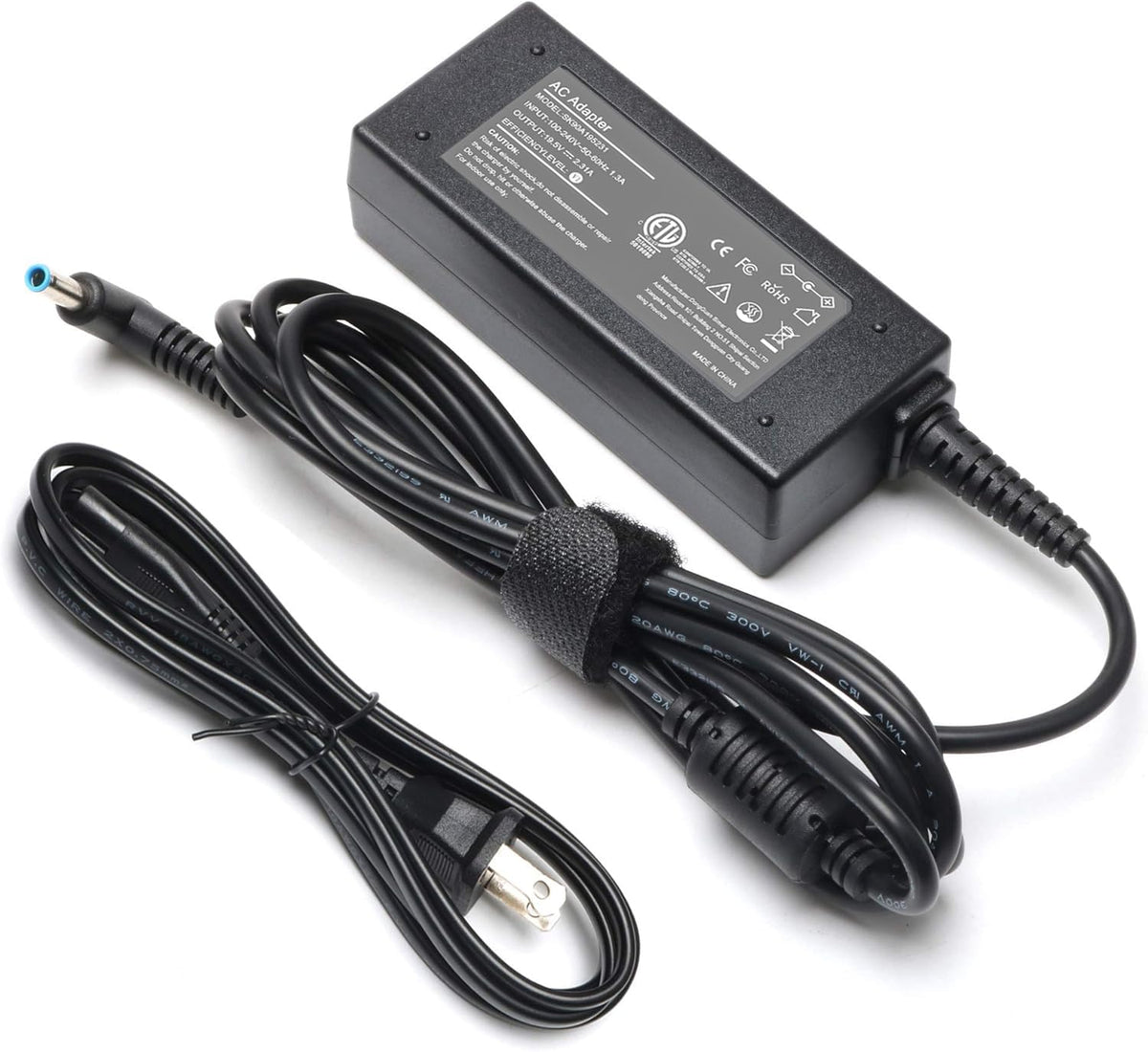 Emaks 45W HP 14 front view charger, compact and desk-friendly