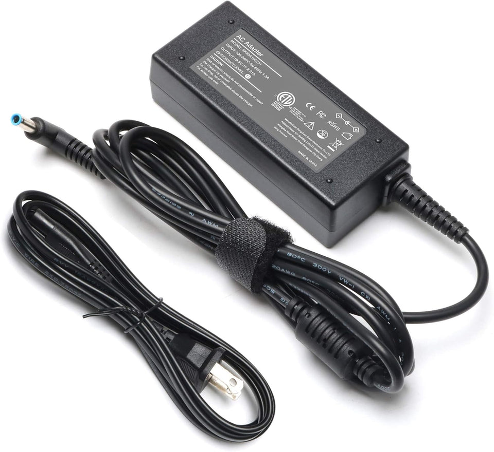 Emaks 45W HP 14 front view charger, compact and desk-friendly