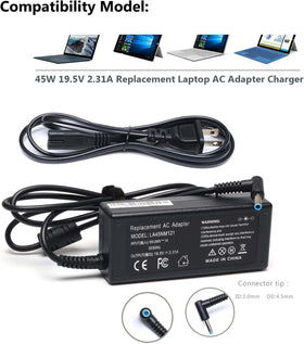 Emaks 45W HP 17 output label, clear voltage and current.