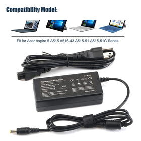 Emaks 65W Acer Aspire A515 side view highlighting slim profile for desk setup