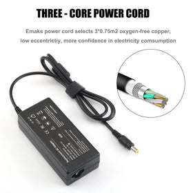Emaks 65W compact design supports travel and desk space efficiency
