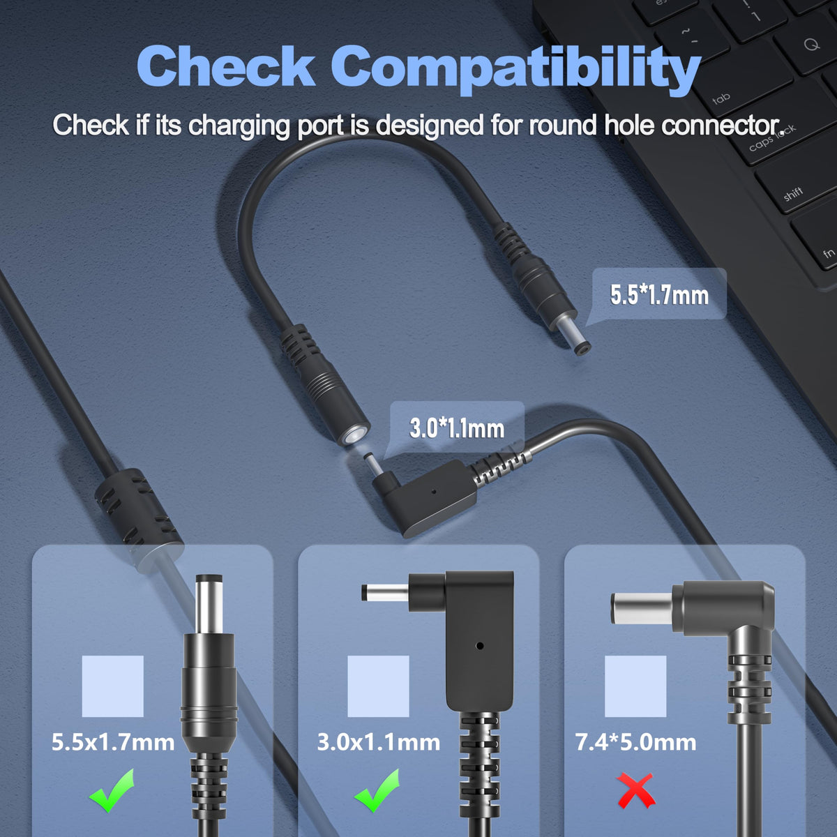 Emaks 65W charger for Acer A315 compatibility in home office