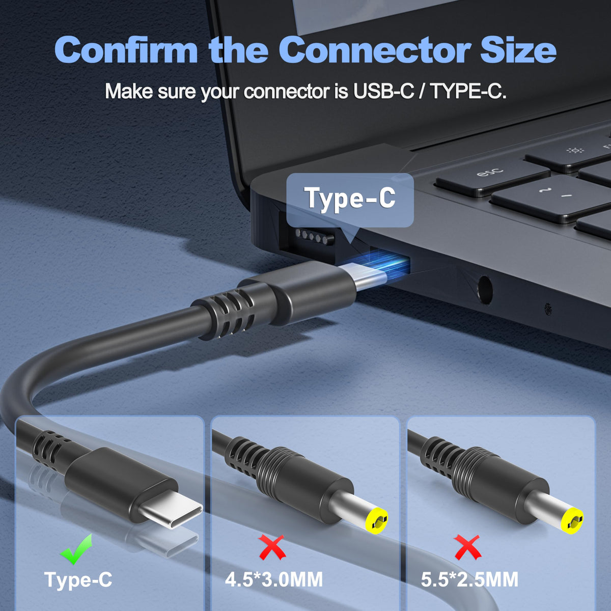 Emaks 65W USB-C charger charging a Lenovo notebook on the go
