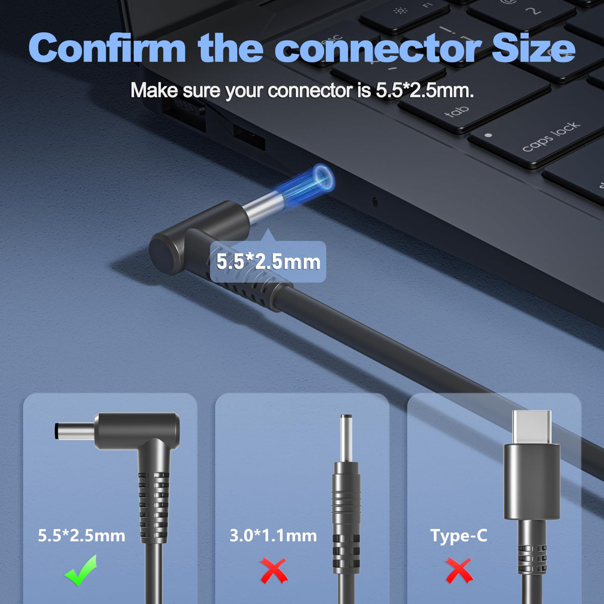 Emaks Optix G271 adapter – side view showing easy plug-in connection.