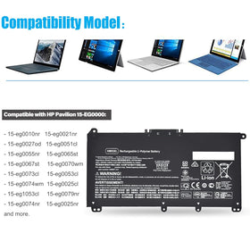 Emaks HW03XL battery label closeup with voltage and capacity for easy verification