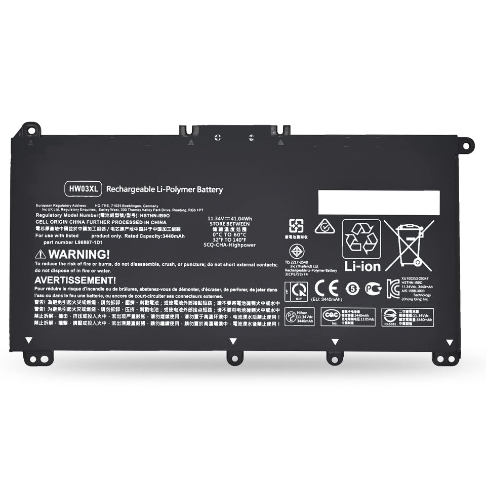 Emaks HW03XL front packaging showing battery and model, reliable replacement
