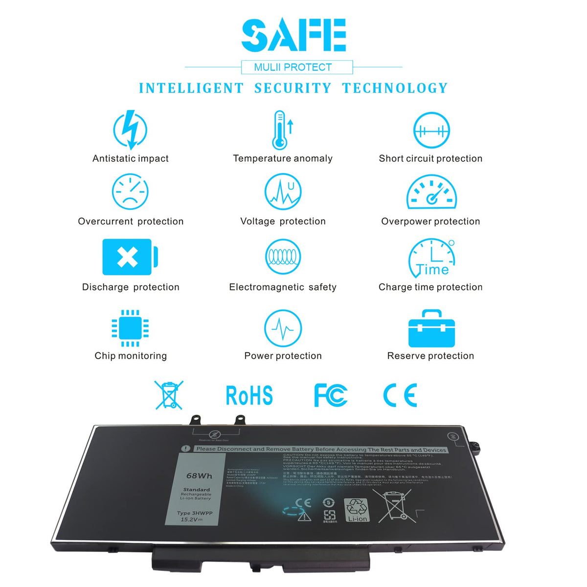 Emanjor battery in a mobile workstation setup showing restored runtime advantage