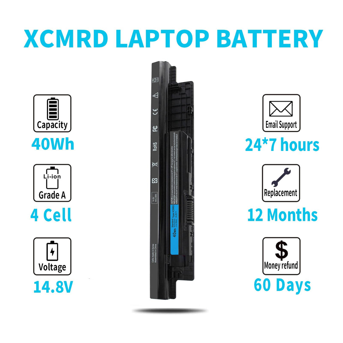 Emanjor 40Wh battery Latitude 3440-3540 ready for use