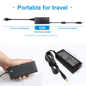Emanjor 65W AC adapter side connectors for easy plug-in compatibility