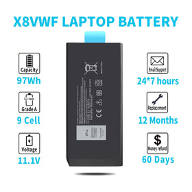 Emanjor 11.1V 9-cell specs for reliable power.