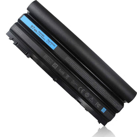 Emanjor 9-cell 97Wh battery left-side view for Dell Latitude compatibility.