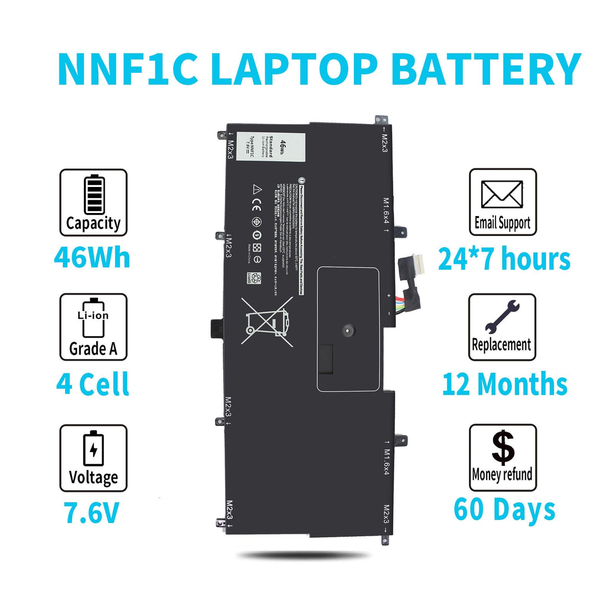 Emanjor Dell XPS 13 9365 compatibility list for reliable replacement
