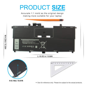 Emanjor Dell XPS 13 9365 battery technical specs highlight 4-cell design