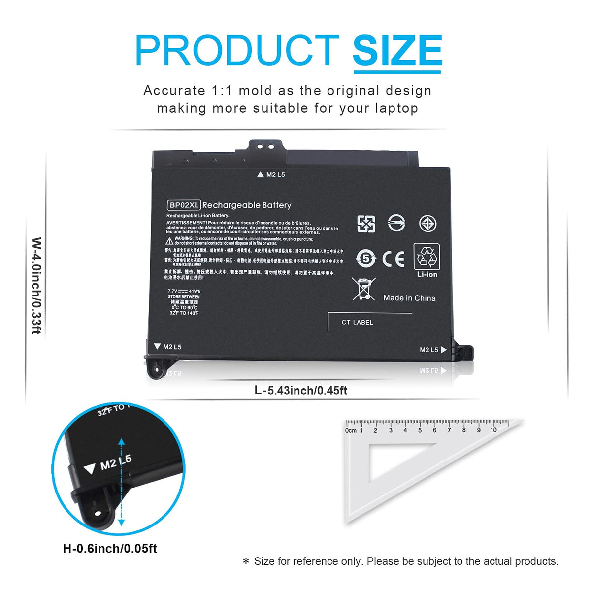 Emanjor BP02XL compatibility list shows broad Pavilion laptop support.