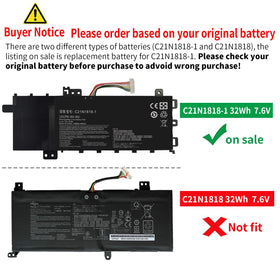 Emanjor C21N1818-1 32Wh Li-polymer battery for long-lasting charge