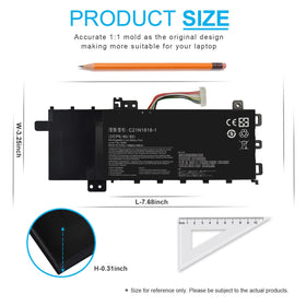 Emanjor C21N1818-1 battery for ASUS VivoBook S512FA showing compact design