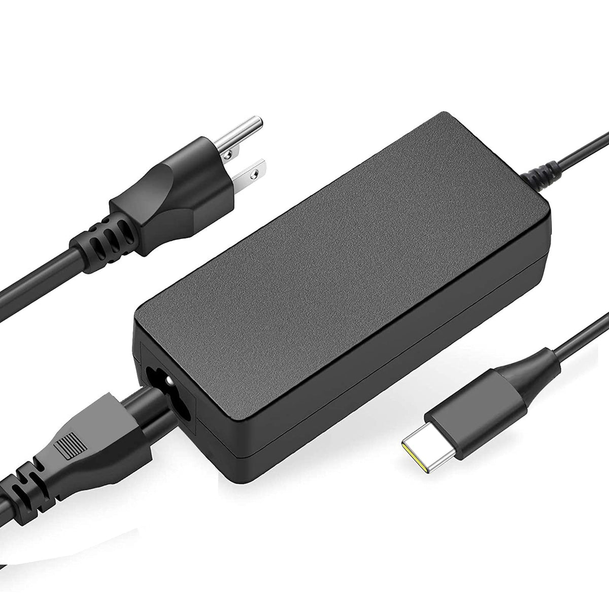 Emanjor charger next to smartphone to show size and travel-friendly benefit