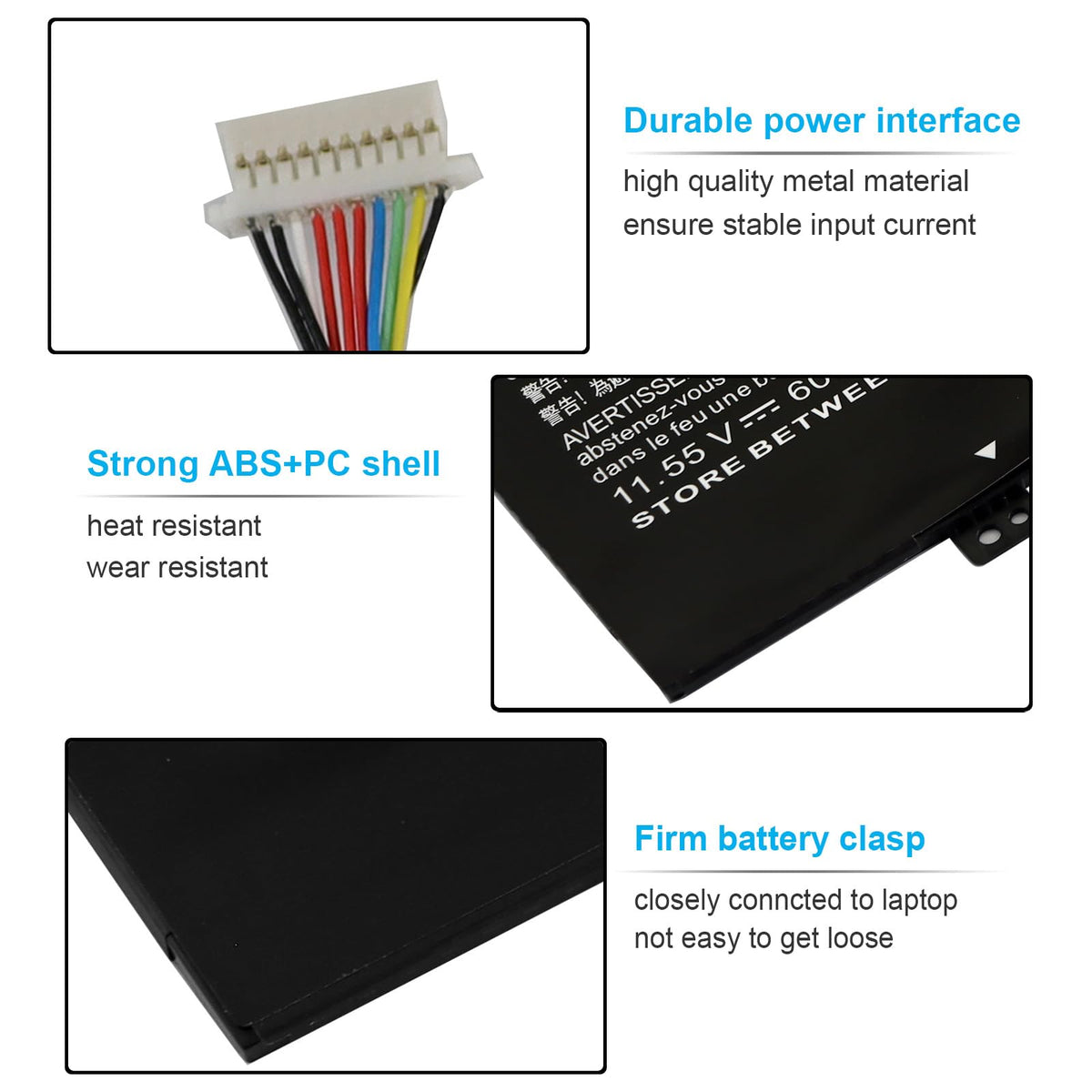 Rechargeable Li-polymer CP03XL cell showing quality build and safety features
