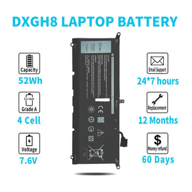 Emanjor battery installed in Dell laptop demonstrating easy swap