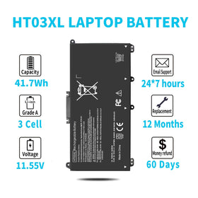 Emanjor battery installed in HP Pavilion illustrating direct compatibility benefit
