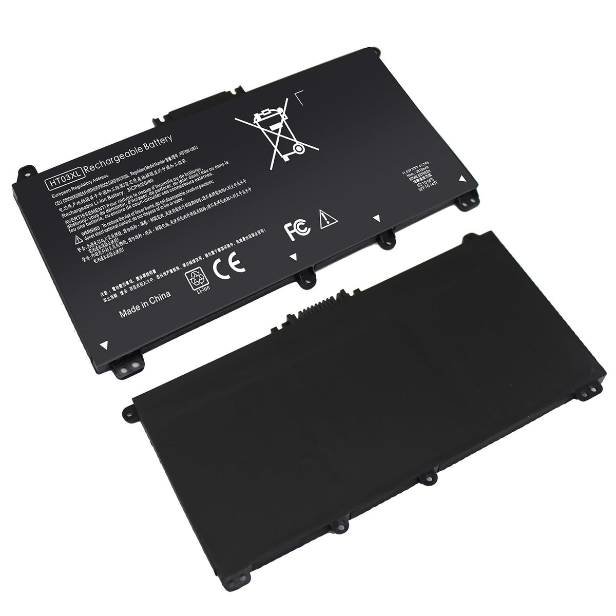Emanjor battery label close-up showing model and safety certifications benefit