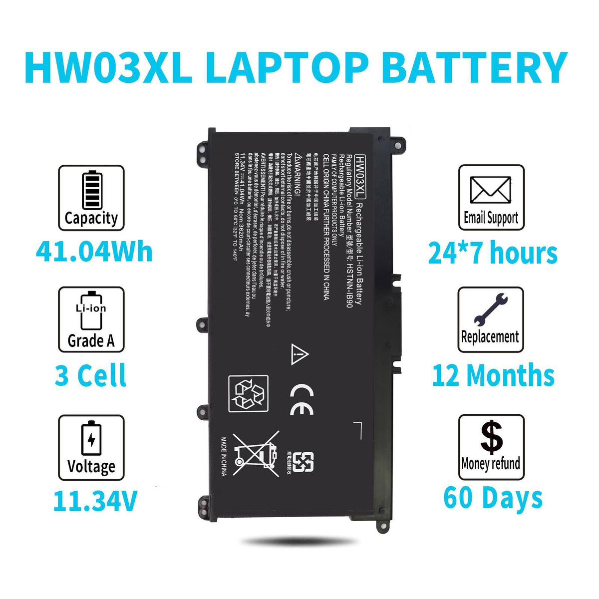 Included screwdrivers and manual from Emanjor for easy safe battery installation