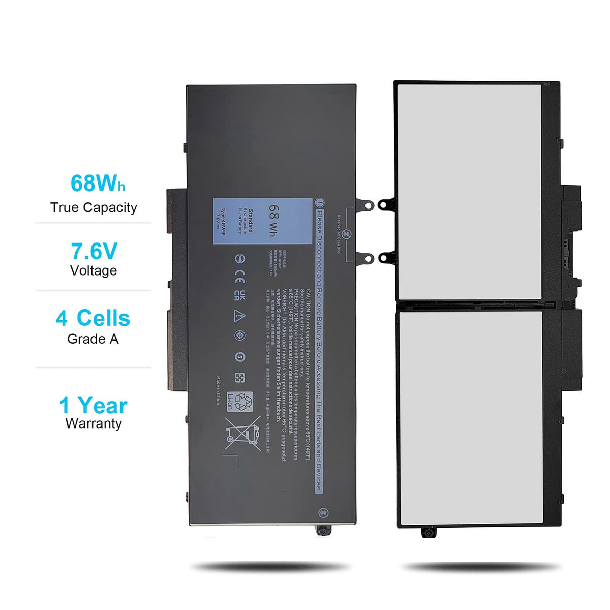Emanjor installed inside Dell laptop showing correct alignment, simplifies DIY replacement