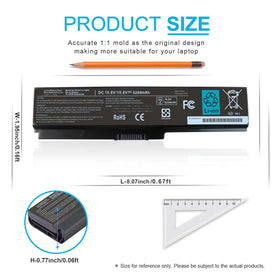 Battery fits multiple Toshiba Satellite models for flexible replacement options.