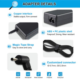 Emanjor packaging box with included cord for convenient setup