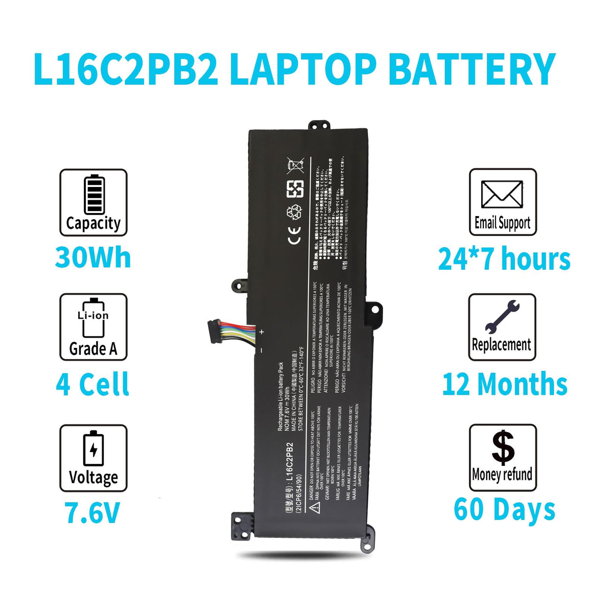Emanjor battery size comparison with ruler for precise fit confirmation