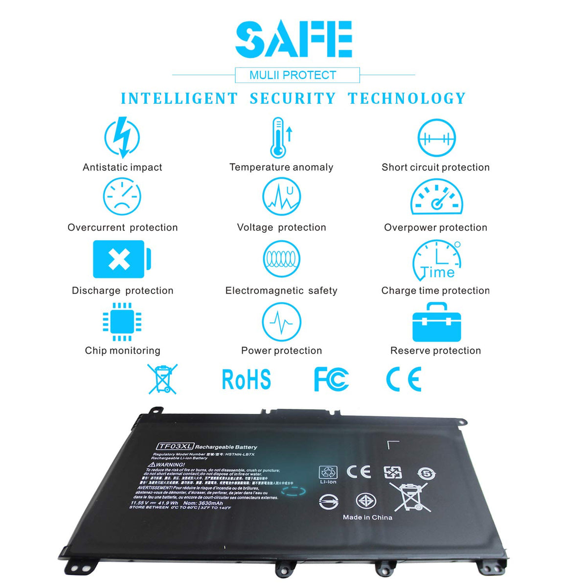 Emanjor TF03XL compatibility chart, shows broad HP support.