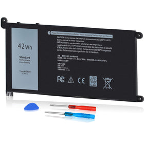 Emanjor battery front view showing compatibility and easy replacement benefit