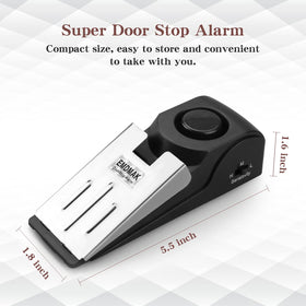 EMDMAK door stop alarm pack 2, close-up 9V battery, powered mechanism.