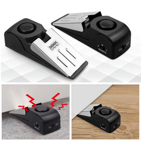 EMDMAK door stop alarm pack 2, travel case-ready and portable.
