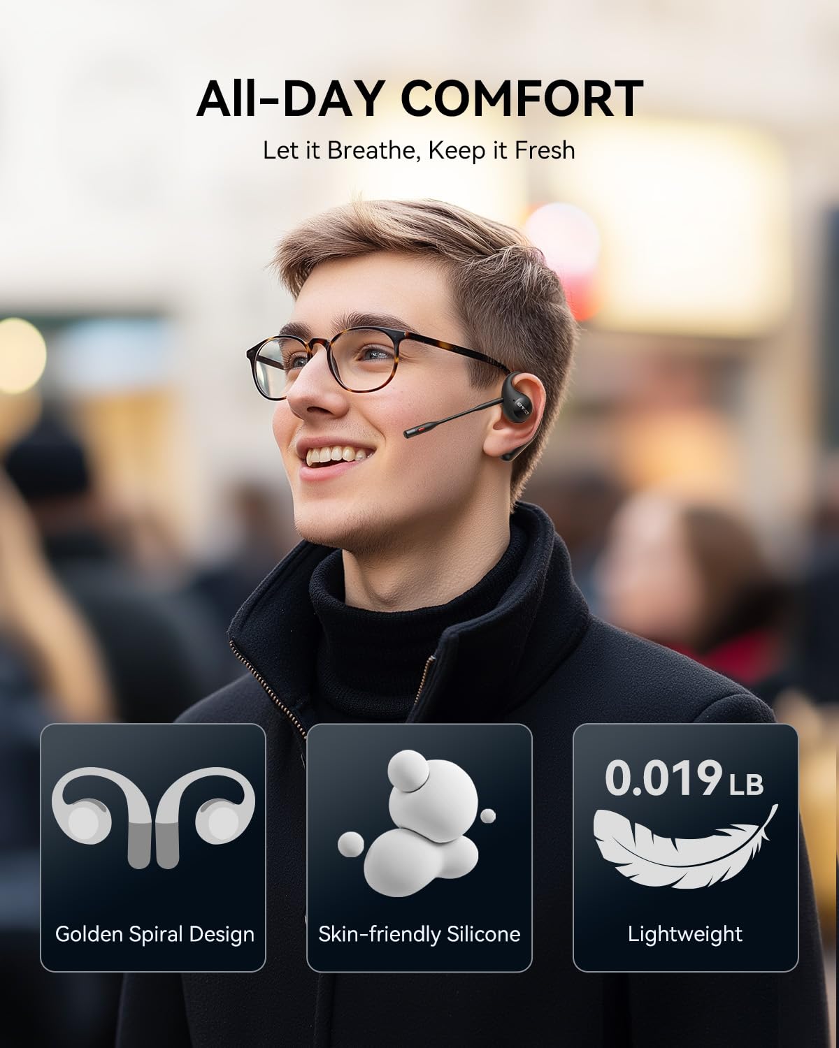 EMEET AirFlow Bluetooth 5.3 multi-point connection for seamless device switching