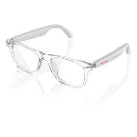 Emerhome smart Bluetooth glasses front view, lightweight frame for all-day wear
