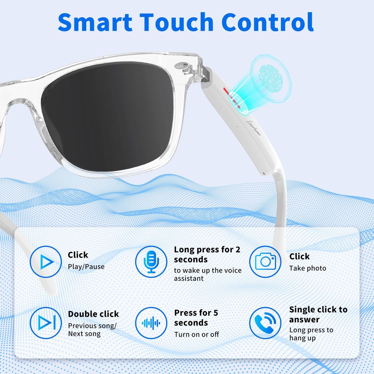Emerhome smart sunglasses open-ear audio evokes clear sound while staying aware
