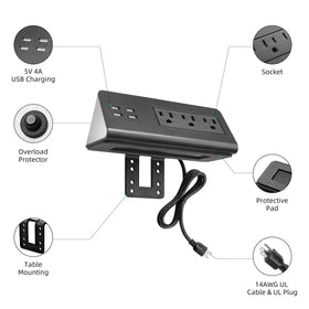 Emerise in use on office desk with laptop and phone demonstrating organized charging