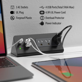 Emerising close-up of USB-C and USB-A ports highlighting fast charging benefit