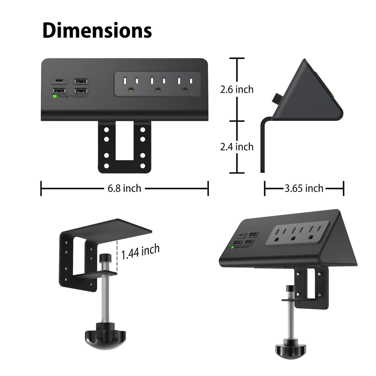Emerising 4.9 ft cord and plug showing flexible placement and reach benefit