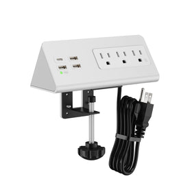 Emerising front view showing outlets and USB ports for convenient bedside access