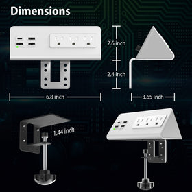 Emerising installation kit with clamp and screws for easy edge mounting