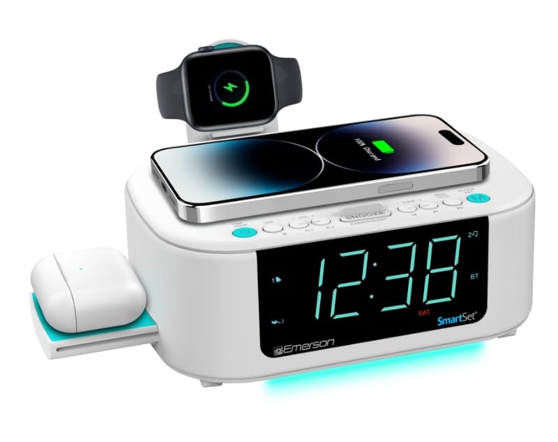Emerson CKSW5010 Smartset with lift-up charging stand provides efficient wireless power