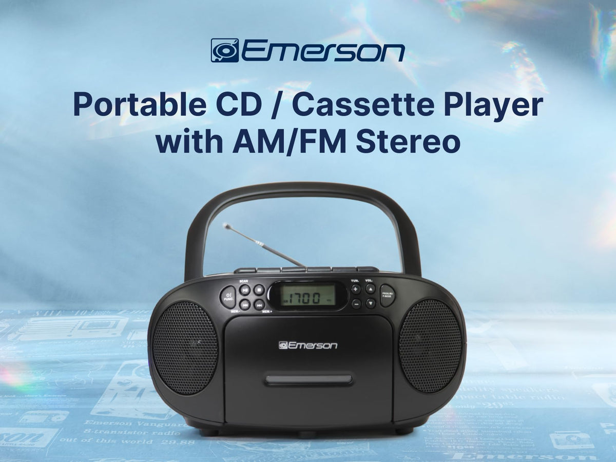 Emerson dual speakers close detail delivering clear stereo sound