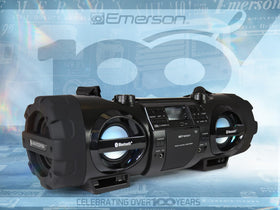 Battery compartment supports C-cell power for portable listening.