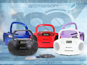 Emerson all-in-one stereo for indoor and outdoor enjoyment