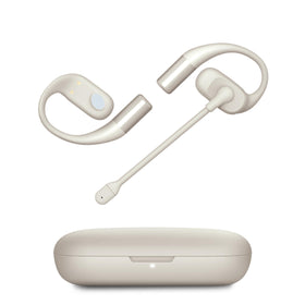 Emerson NoiseZero open-ear buds front view with compact case for daily use.