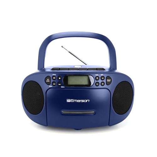 Emerson top-loading CD tray open demonstrating easy CD and CD-R use