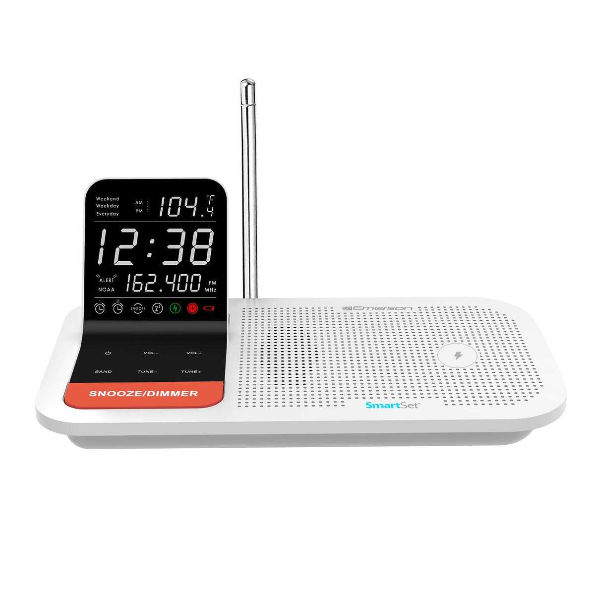 Emerson WBS12 with USB-C and USB-A ports for multiple device charging